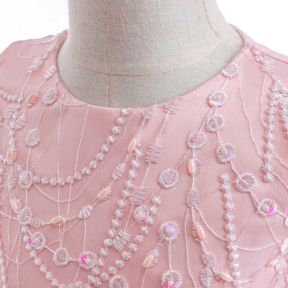 Girls Princess Dress Beading Sleeveless Tailing Costume For Kids Birthday Party Wedding Bridesmaid Formal Evening Gown 410Yrs Z250926
