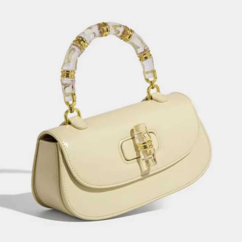 Luxury Brand Womens Handbags New Bamboo Handle Highgrade Leather Womens Bags Trend 2025 Retro Exquisite Womens Clutch Bag Z250926