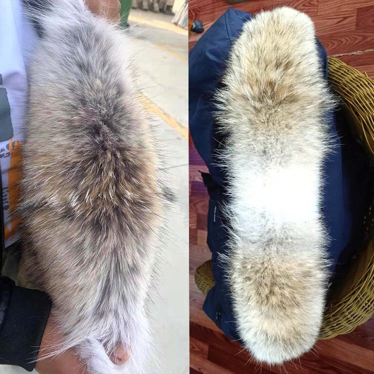Customized Fox Canadian Grey Imitation Coyote Hair Strips Western America Coyote fur collar