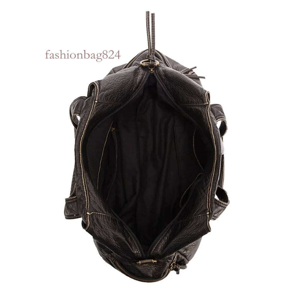 Annmouler Large Capacity Motorcycle New Fashion Women Handbag Soft Pu Leather Tote Lady's Crossbody Bag