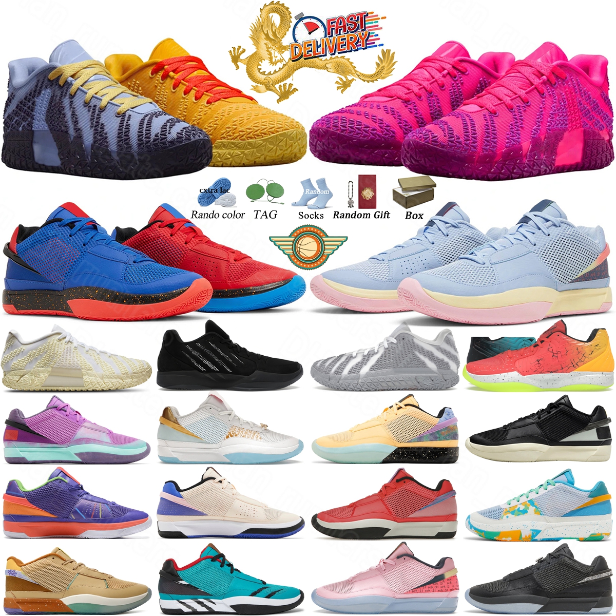 Ja 3 Designer Basketball Shoes for Man Morants Mens Sneaker Volume Light Show Hustle EYBL Nationals Day One Fuel Scratch Hunger Christmas Guava Light Sport Trainers