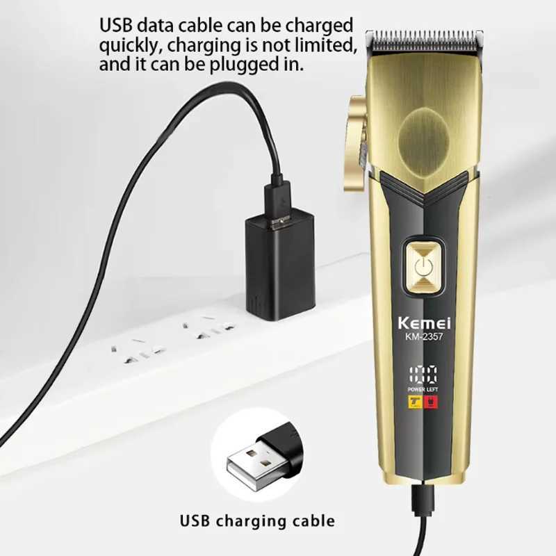 Kemei Professional Hair Clipper Cordless Beard Hair Trimmer Mens Electric Hair Cutting Machine Rechargeable Adjustable Set R250926
