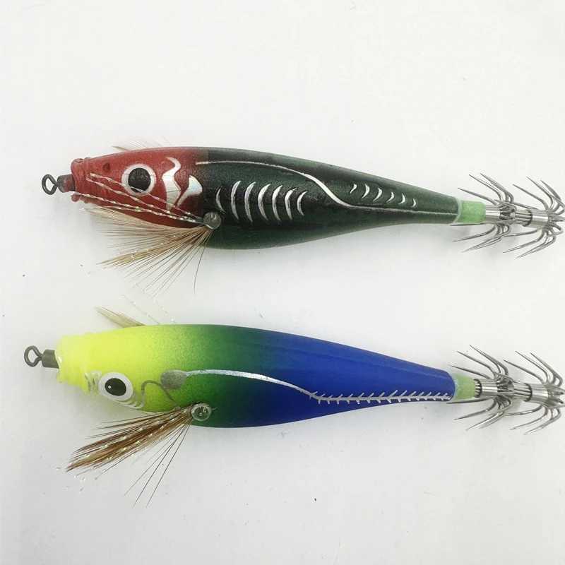 Fishing Squid Hook Luminous Webfoot Octopus egi Lure Wood Shrimp Squid Lure Cuttfish Shrimp Baits Wobbrs Swimbait W250926