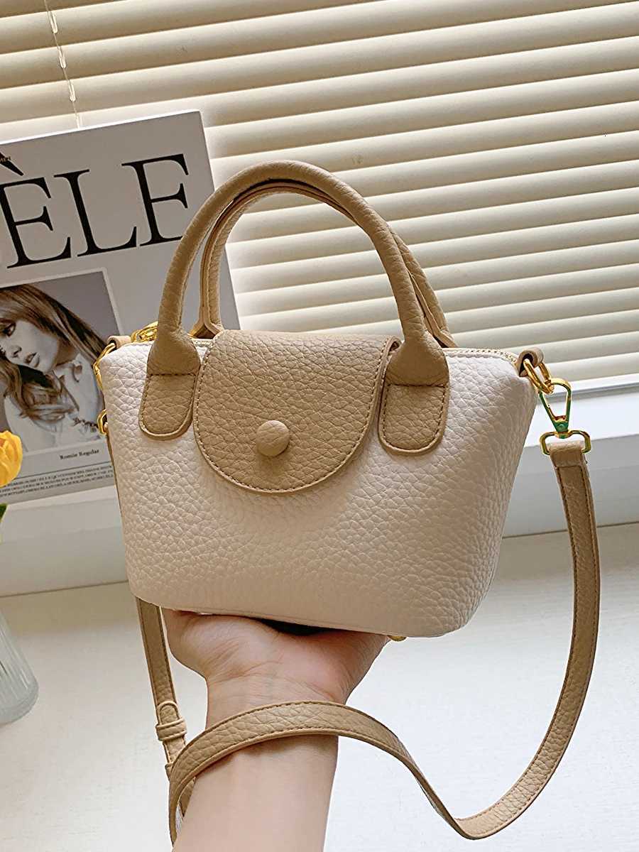Faionable Color Blo Buet Bag Womens Casual Versatile Handbag Contrast oulder Bag Soft PU Leather Zipper ClosureW250926