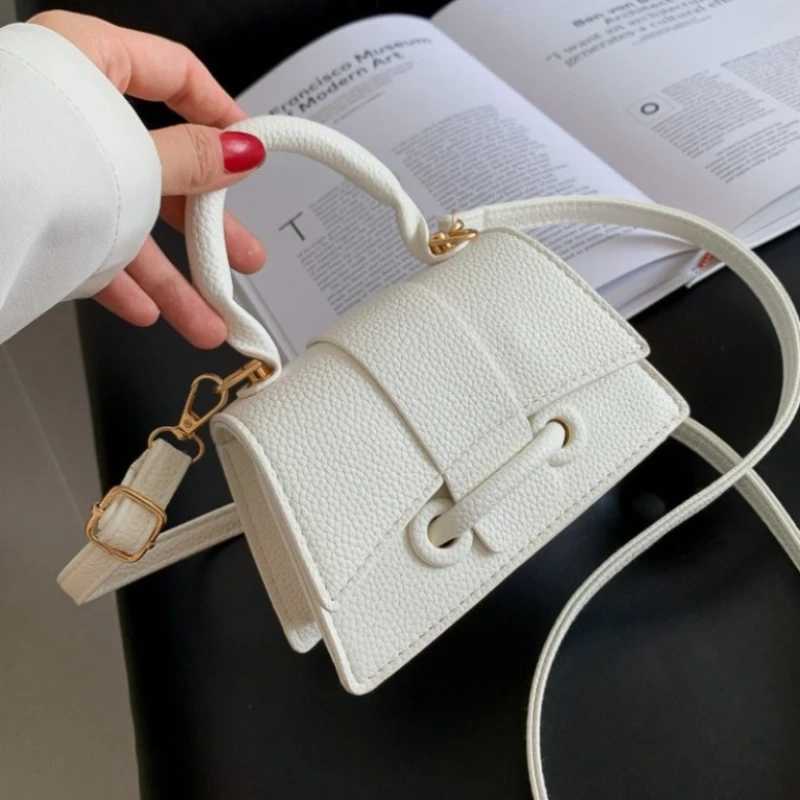 Womens Handbag PU Pure Ribbon Buckle Fashionable Solid Color Chain Shoulder Bag Womens Summer crossbody Square Designer Bags Z250926