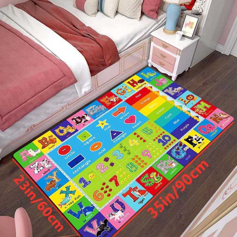 Play Rug Playroom Floor Mat Alphabet Numbers Animals Educational Area Crawling Rugs Room Classroom Nursery BedRoom Decor Carpet C250926