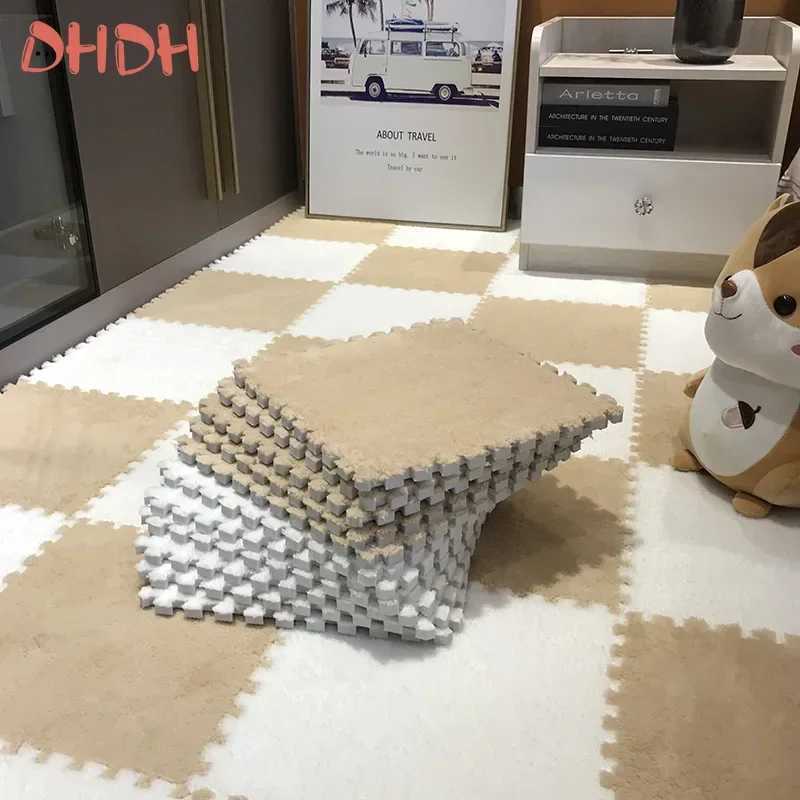 1020PCS Soft Plush Kids Carpet Baby Play Mat Childrens Rugs Toys EVA Foam Childrens Mat Puzzle Interlock Floor Mats 3030 CM C250926