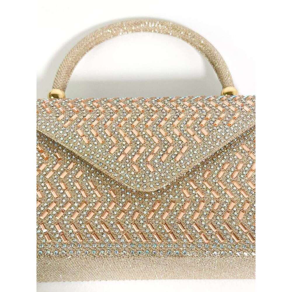 Fashion Rhinestone New Dinner Large Capacity Hand Wedding Bridesmaid Bag Princess
