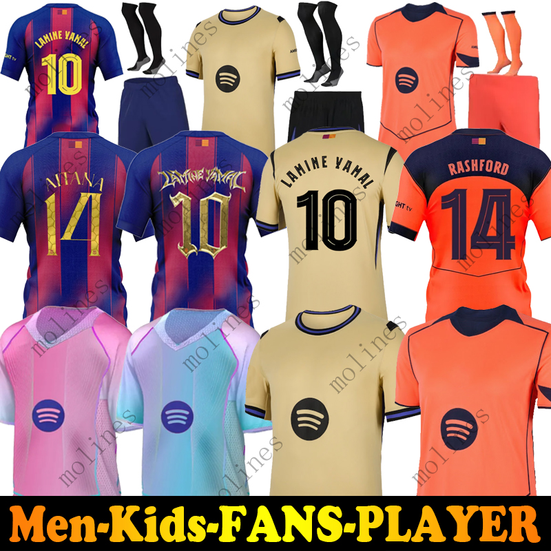 3XL 4XL 25 26 LAMINE YAMAL RAPHINHA RASHFORD 14 Home Away Third soccer jersey Special 2025 2026 camiseta de futbol LEWANDOWSKI PEDRI KOUNDE kids kit football shirt