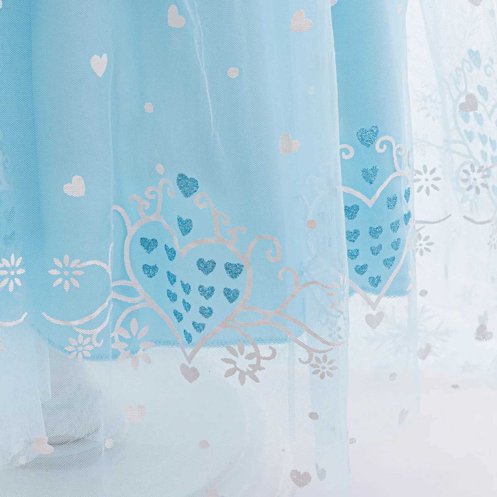 Snow Tull Girls Dress Halloween Cospaly Costume Elegant Birthday Princess Prom Dresses for Girl Wedding Christmas Kids Clothing Z250926