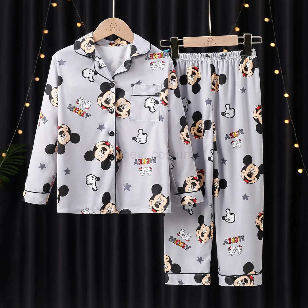 Disney Classic Pajama Sets Children Print Soft Comfortable Sleepwear Set Kids Suitable Single Breasted Comfy Home Clothes Autumn H250926