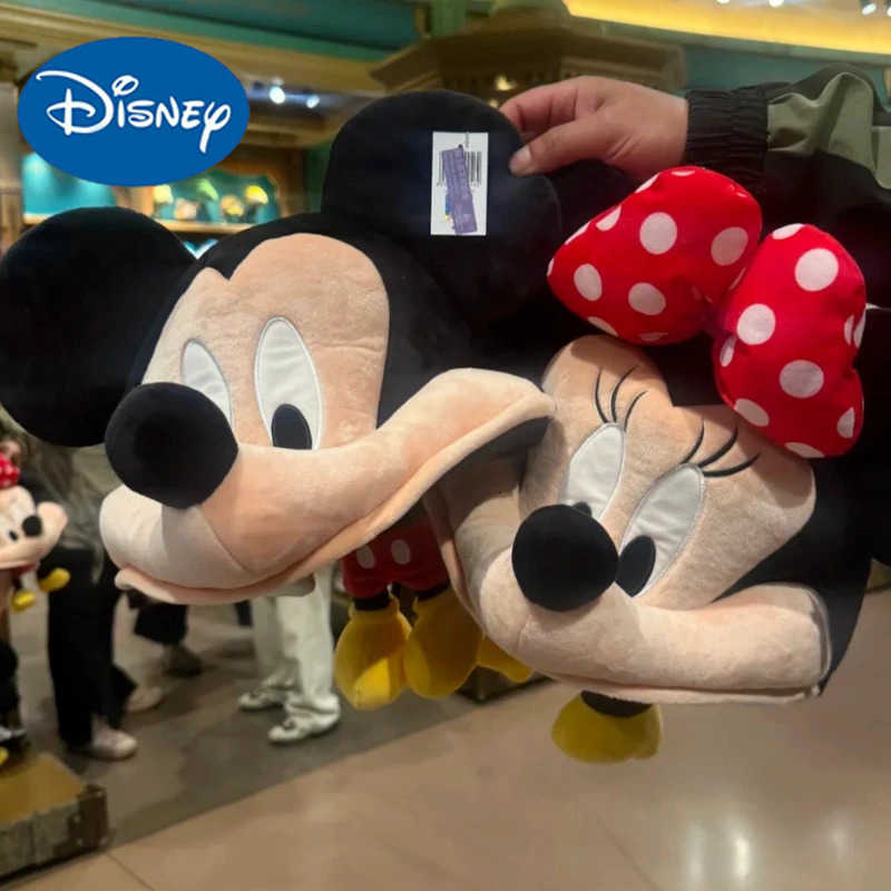 Disney Cartoon Mickey Minne Cute Hat Plush Thickening Keep Warm Ear Protection ColdProof Integration Couple Hat Travel Hat Gift H250926