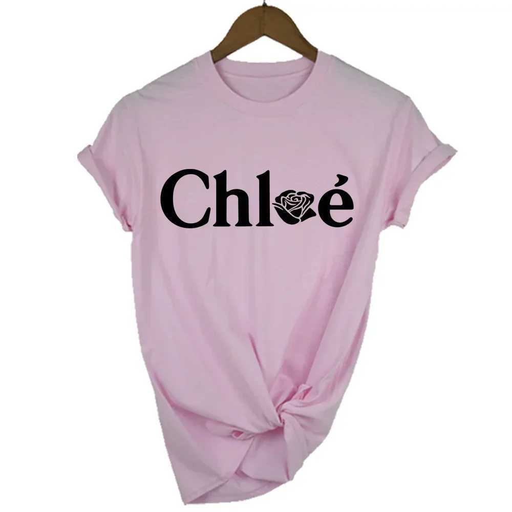 Luxury Alphabet Print Women's Tee - High-Quality Summer Graphics for a Stylish Look