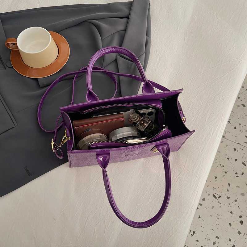 Luxury Purple Women Bag Pu Leather Handbag Large Capacity Shoulder Crossbody Bag For Women Designer Tote Classic Hand Bag Sac Z250926