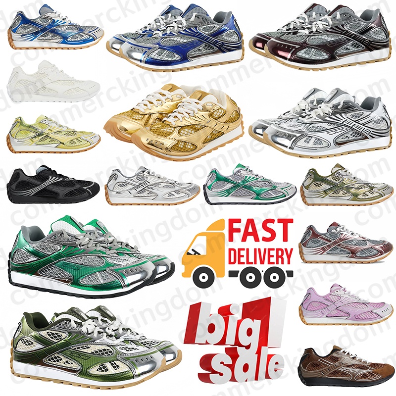 Free shipping designer gold Sneaker Casual Shoes Women Shoe Stylish Unique Fishnet Upper Men Vintage Versatile Lightweight Technical Mesh Runner Sneaker 36-45