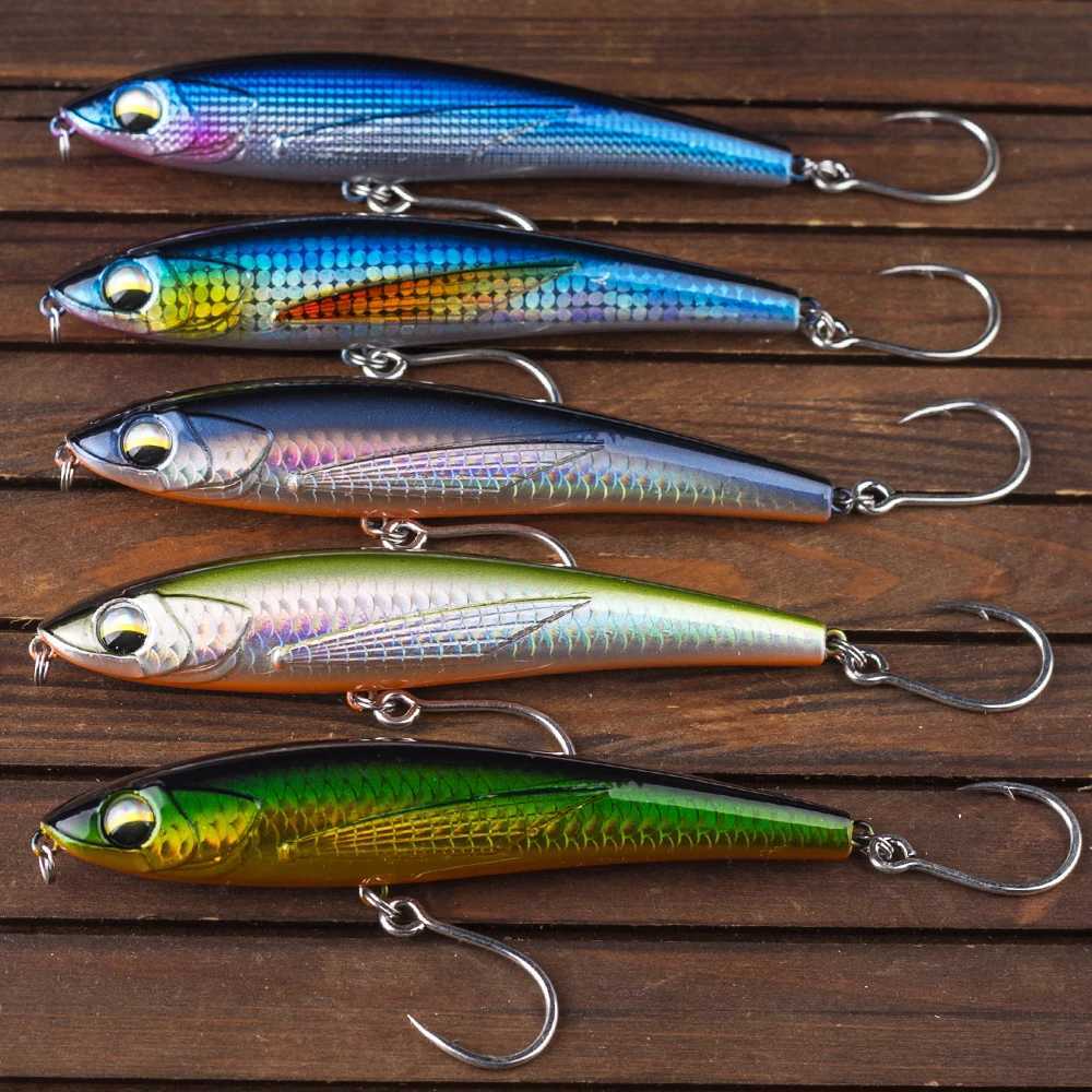 CCLTBA Quality Pencil Hard Baits 12cm 50g Sinking Artificial Sea Fishing Lure Wobb Walk the Dog Saltwater Lures Trolling Bait W250926