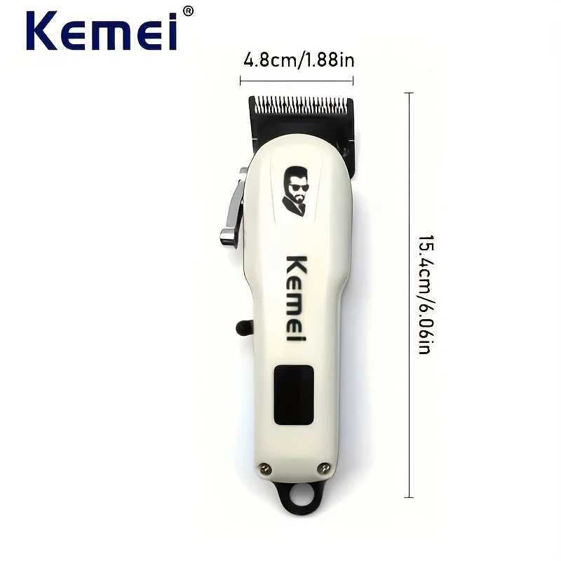 Kome KM232 Mini Professional Hair Trimmer USB Rechargeable Cordless Hair Clippers for Men LCD Display Haircut Machine R250926