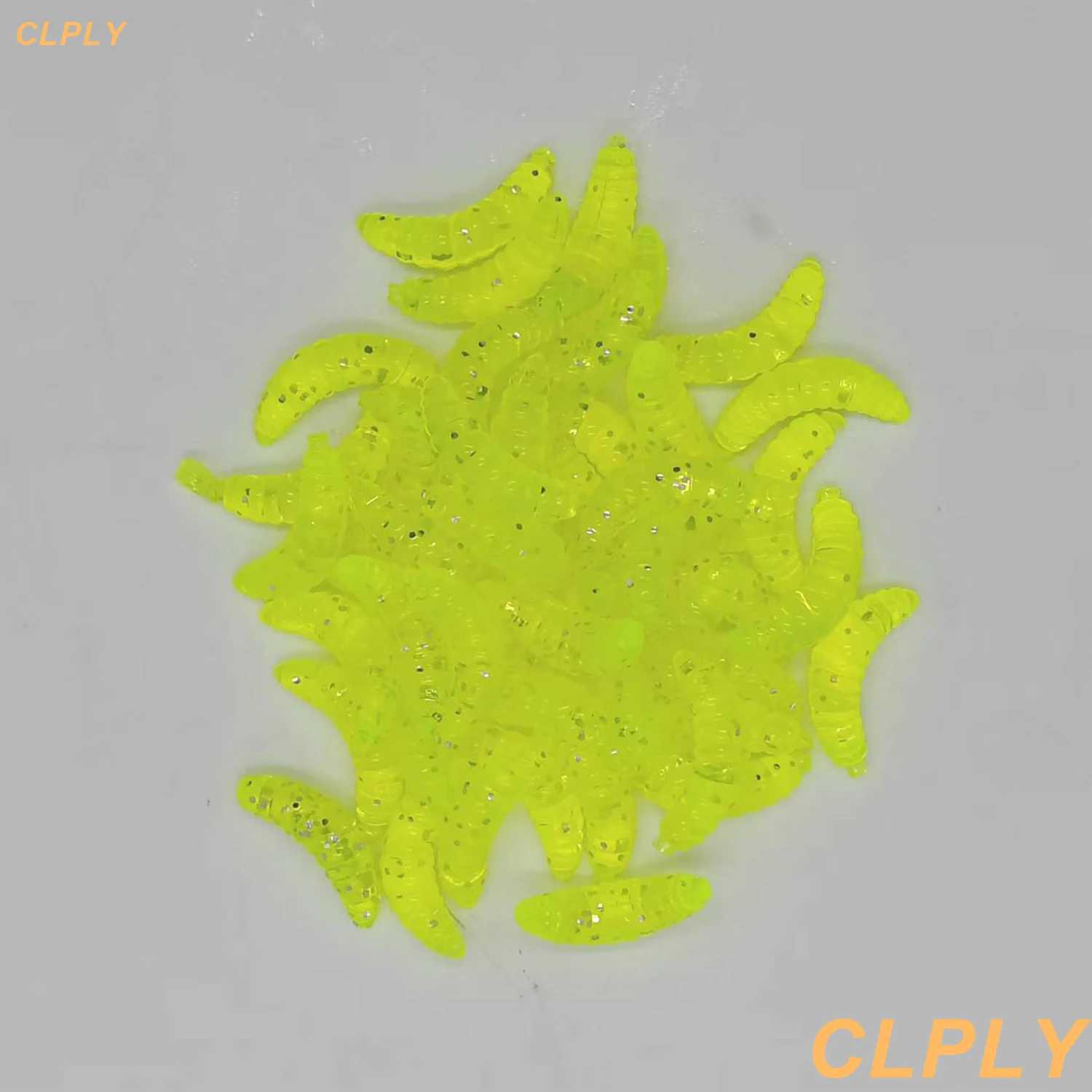 50pcs Lua 2cm Luminous Soft Bait Fake Breadworms Earthworms Red Worms Soft Worms Fake Worms Fishing Bait W250926