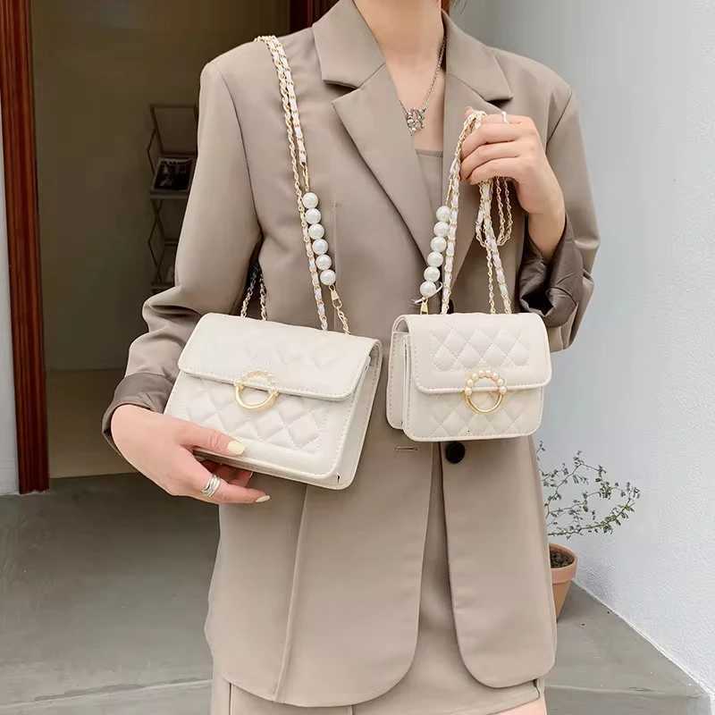 Summer Mini Small Handbags New Tide Pearl Chain Bags Womens Bag Versatile White Single Shoulder Crossbody Handbag Z250926