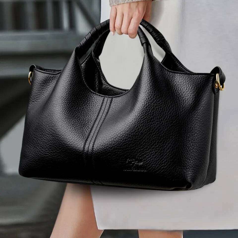 Winter High Quality Soft Leather Women's Handbag Tote Women Shoulder Bag Famous Trendy Female Crossbody Bags Wallet