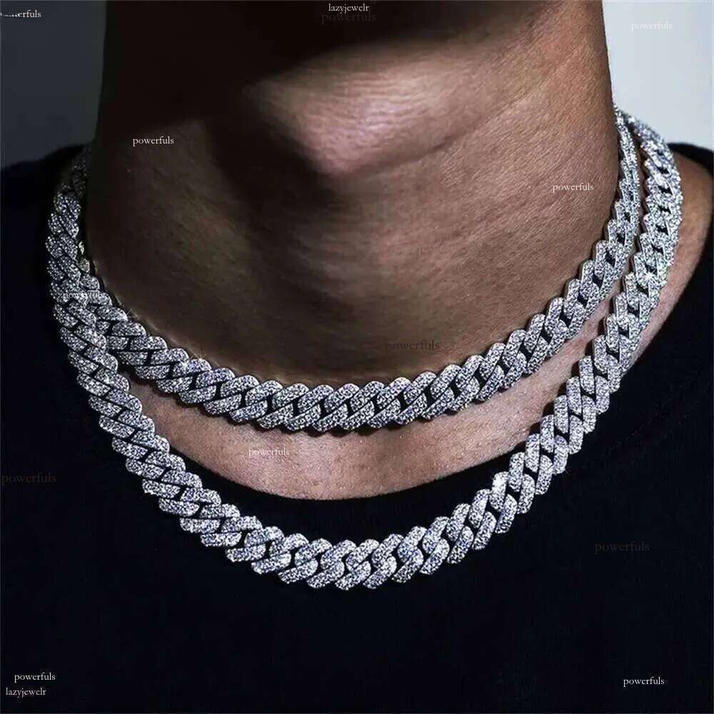 Ugb Hip Hop Men Jewelry Gra Certified Sterling Sier Iced Out Miami Vvs Moissanite Dia Cuban Link Chain Necklace