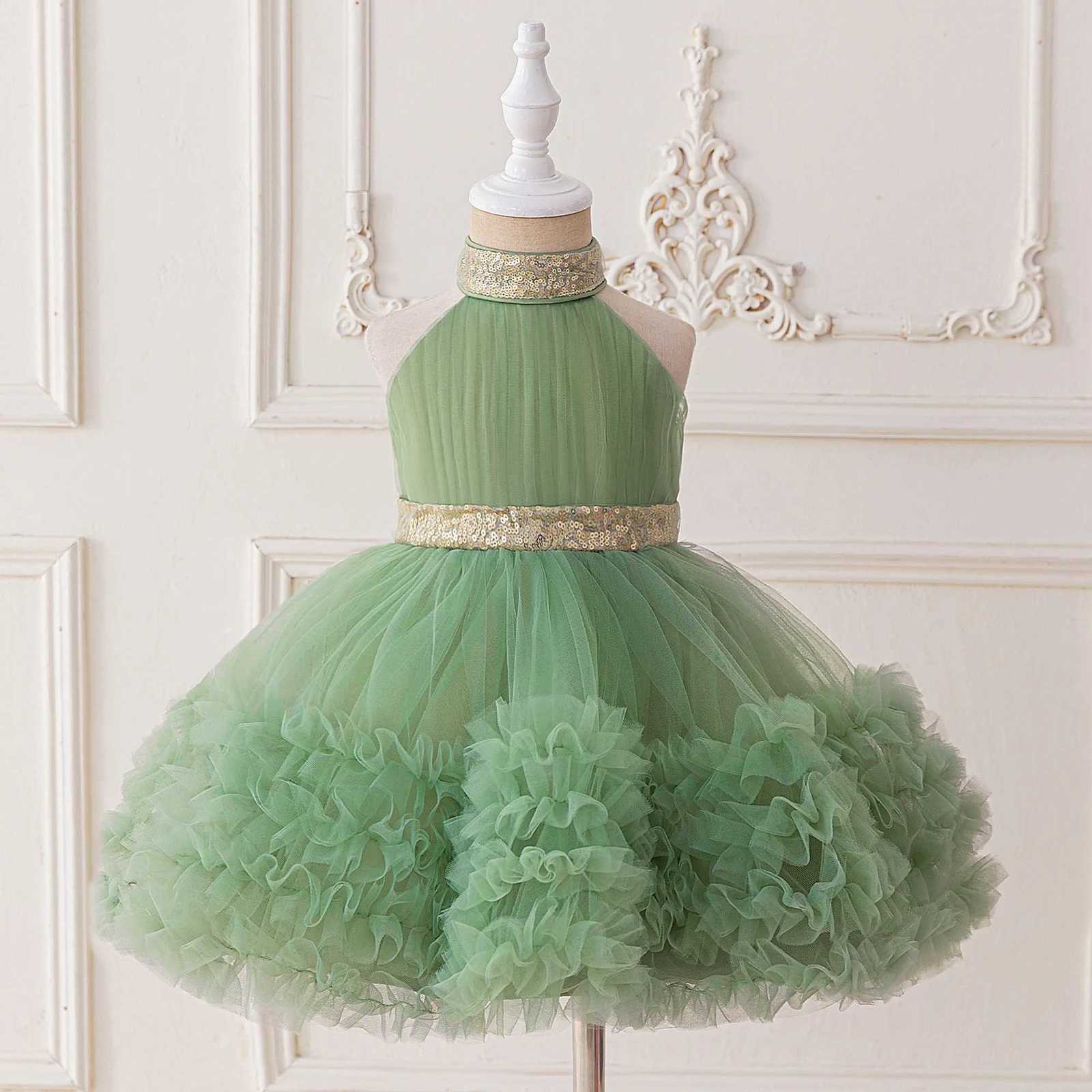 Elegant Bridesmaids Party Girls Dress 48 Yrs Sequins Wedding Birthday Princess Prom Dresses Girl Bow Graduation Evening Vestido Z250926