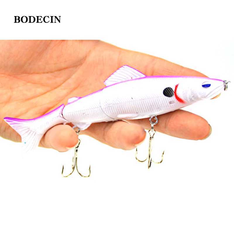 1pc 177g 125mm Crankbaits Hard Bait Artificial Wobbr For Pike Peche 3 Segments Minnow Swimbait With Steel Ball W250926