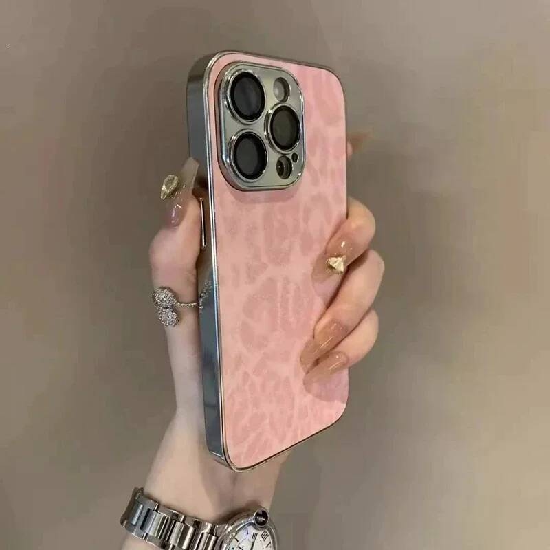 Leopard Print Phone Case For iPhone 11 12 13 14 15 16 17 Pro Max Plus Air Shockproof Bumber Cases Cover