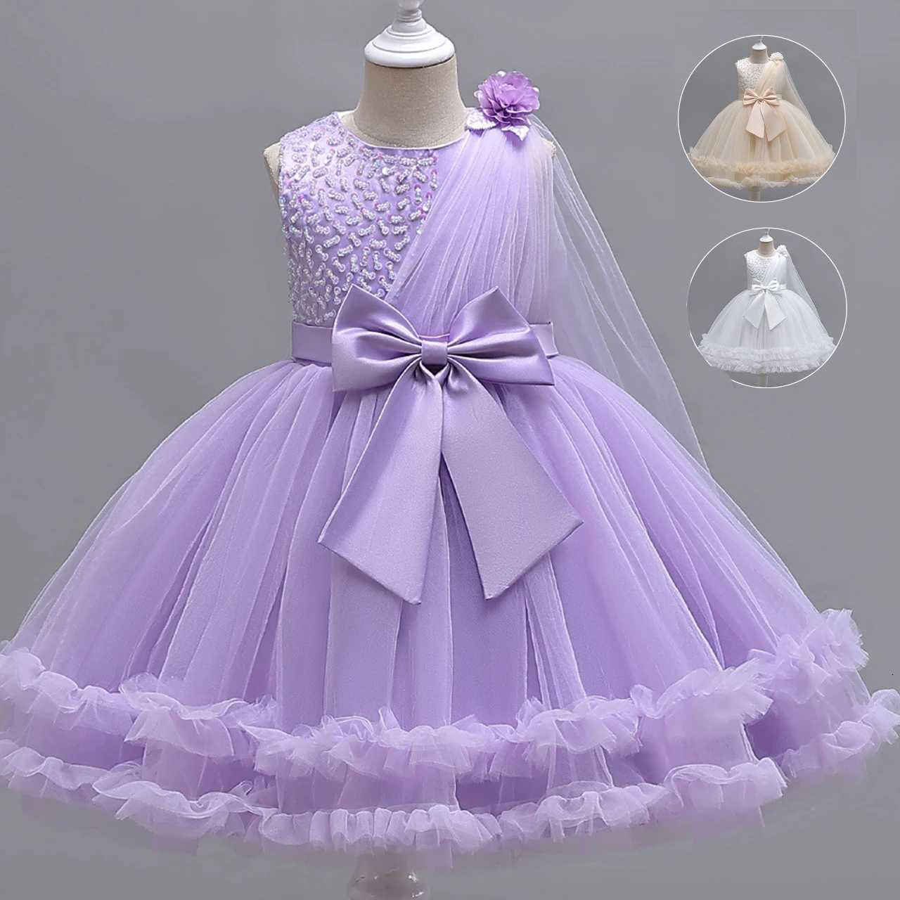 New 2025 Pageant Elegant Evening Dress Mesh Tulle Children Prom Gown Girl luxury Party Dresses for girls from 5 to 12 Years Z250926