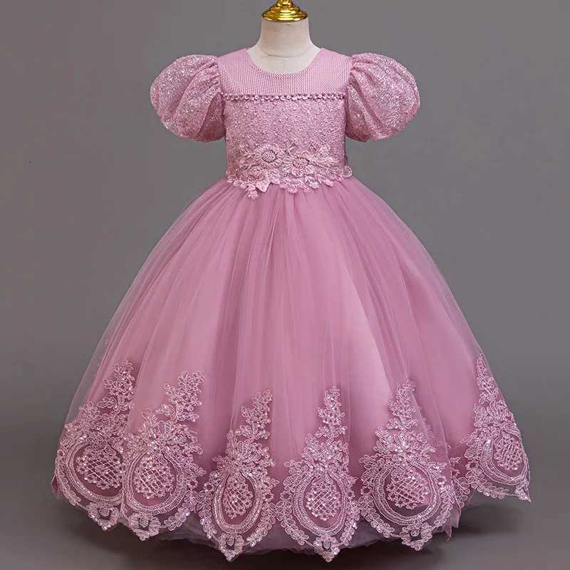 412 year old girls dresses and dresses at banquets and dresses elegant girls model catwalk lace dresses children Christmas cost Z250926