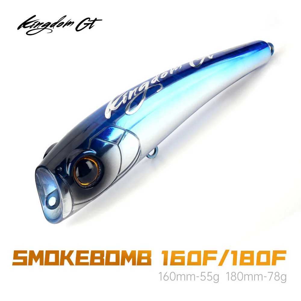 Kingdom Sea Topwater Popper Fishing Lure 55g 78g 160mm 180mm Floating Wobbr Artificial Hard Bait for Sea Tuna GT Fishing Lure W250926