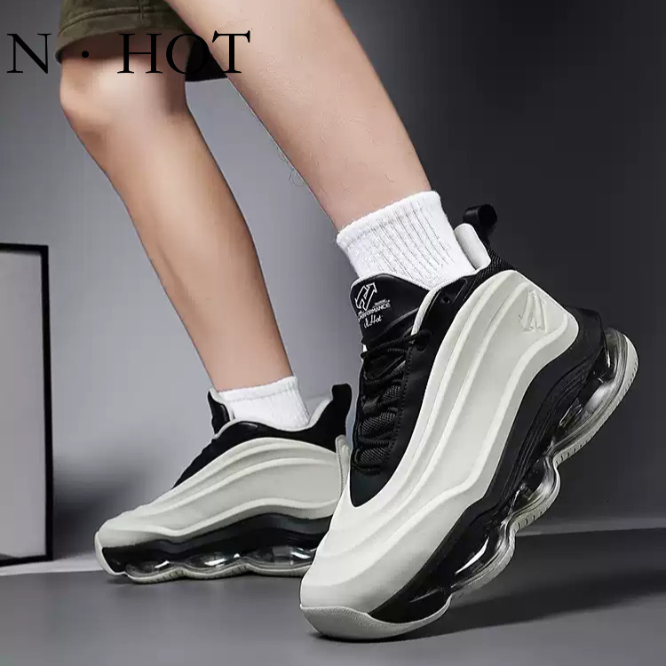 NHOT Designer Luxury Youth Trendy Brand Height Increasing Casual Shoes Air Cushion Running Shoes Fashion Leather Waterproof Casual Sports Basketball S