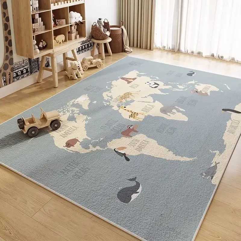 Childrens Play Carpet Room Living Room Bedroom Pass World Underwater World Space Carpet Washable Carpet Home Decoration C250926