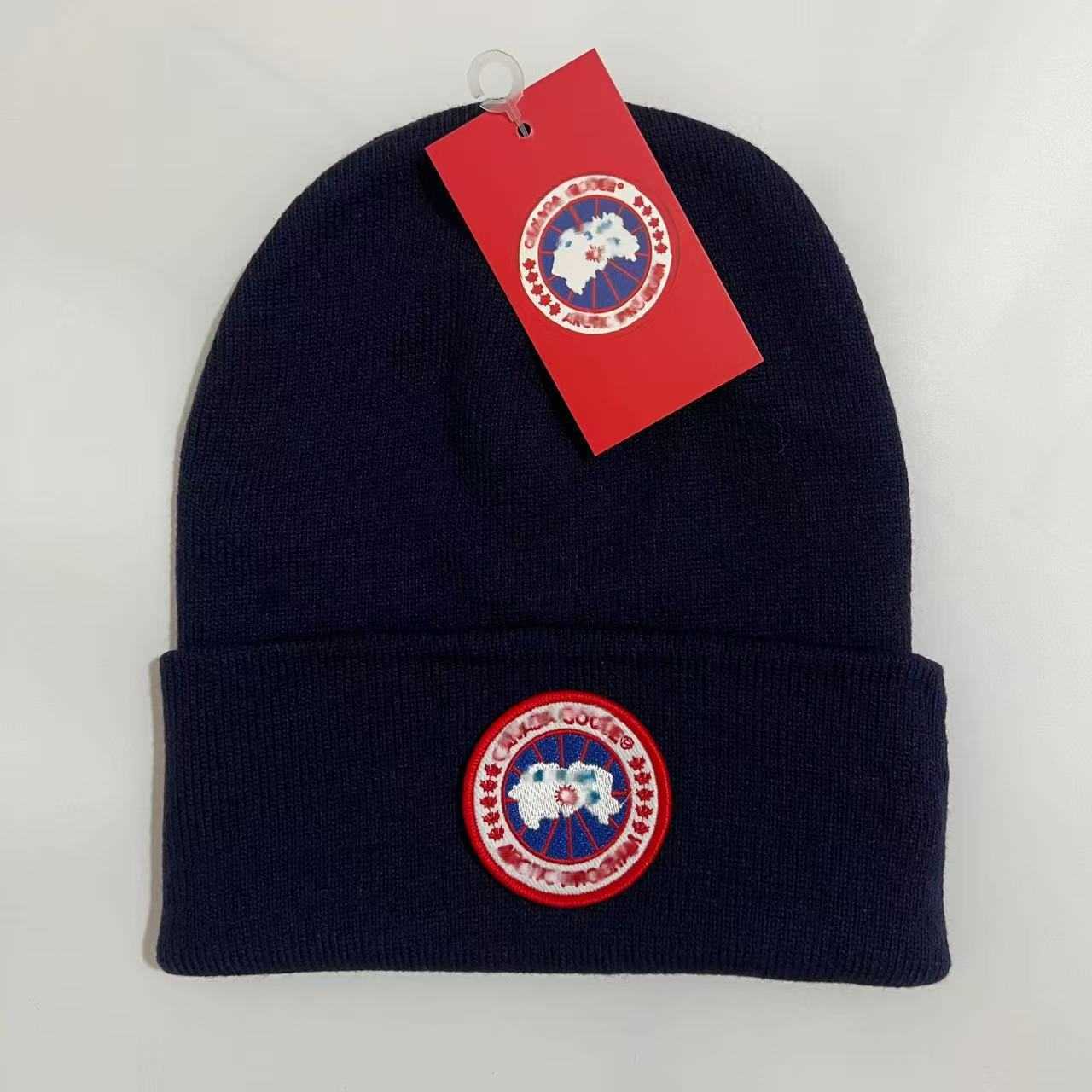 Winter Unisex Embroidered Fine Texture Hat Trendy Simple Knitted Hat Outdoor Warmth Coldproof Pullover Hat H250925