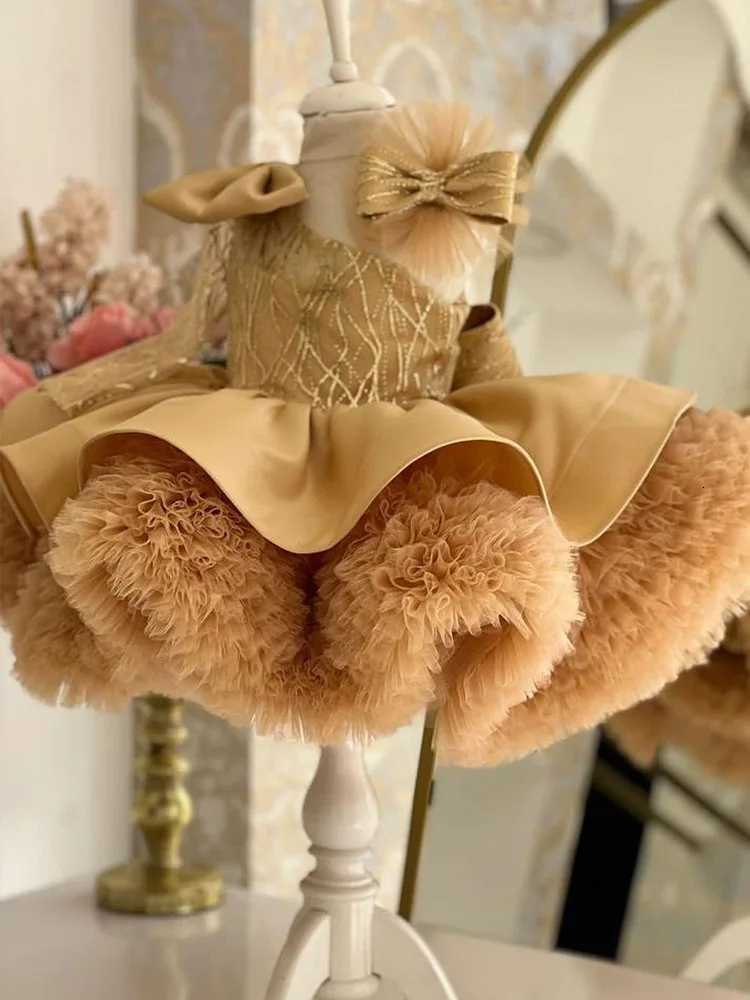 Gorgeous highend dress Elegant girls first birthday party prom dress Custom hand embroidered dress Formal Christmas dinner Z250926