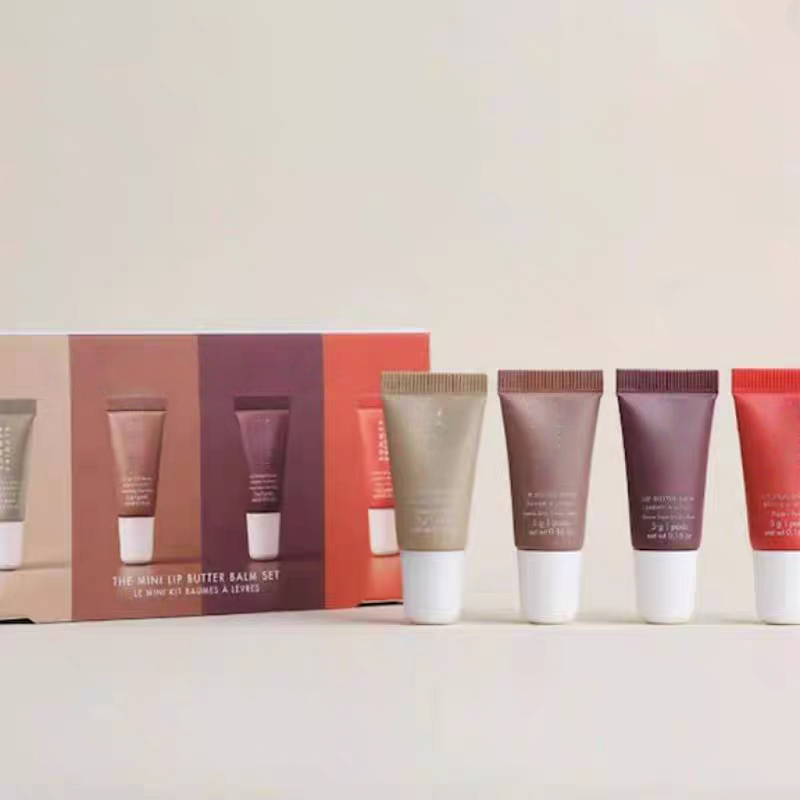 mini lip butter balm set moisturizing care lip gloss long smoothing lips 4pcs/set