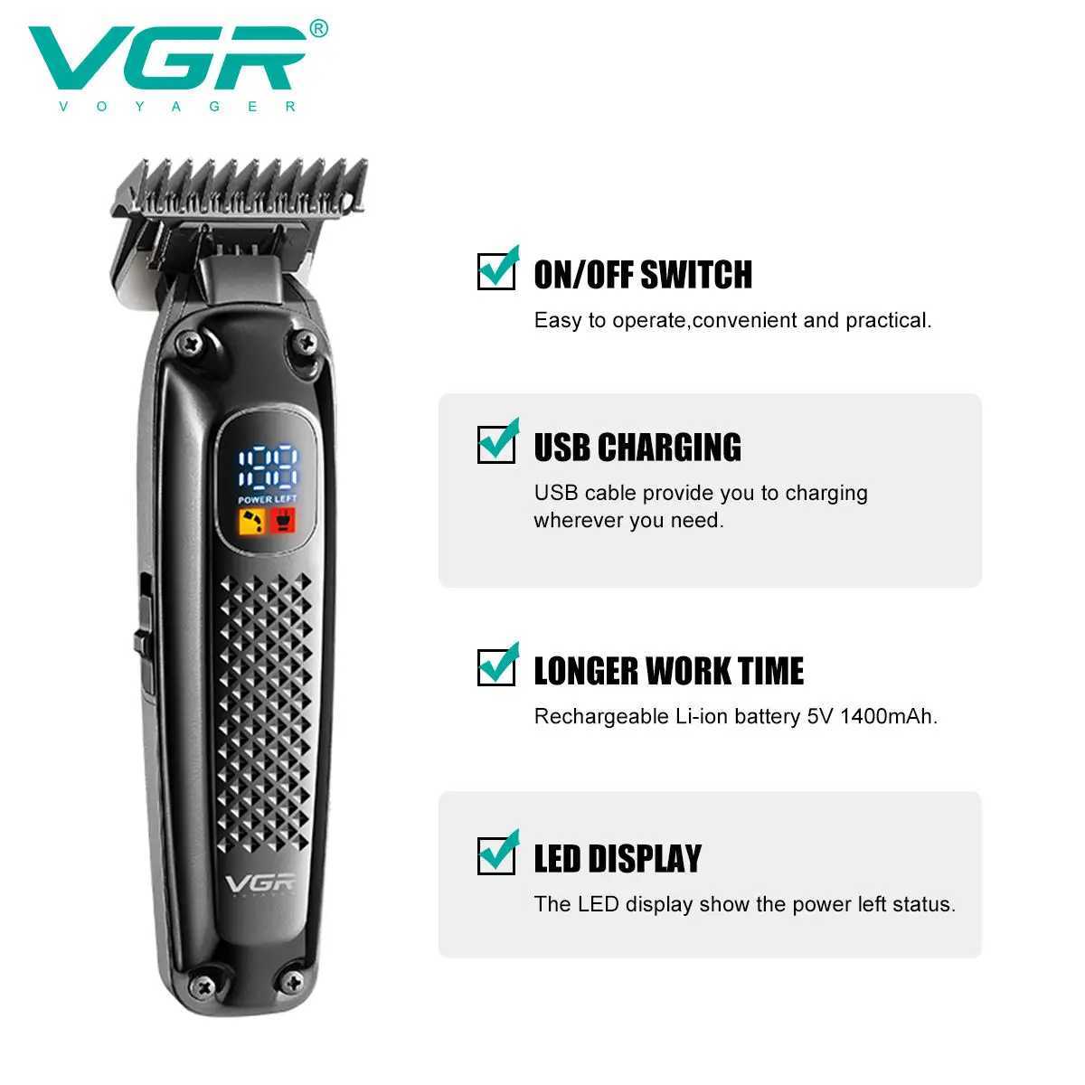 972 Hair Trimmer Electric Beard Hair Clipper Professional Barber Hair Cutter Machine Trimer For Men Rechargeable R250926