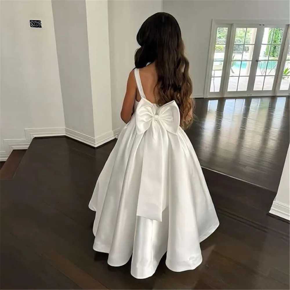 Flower Girl Dress Off Shoulder Princess Dresses for Girls Satin Flower Girl Dresses for Wedding Ball Gown Z250926