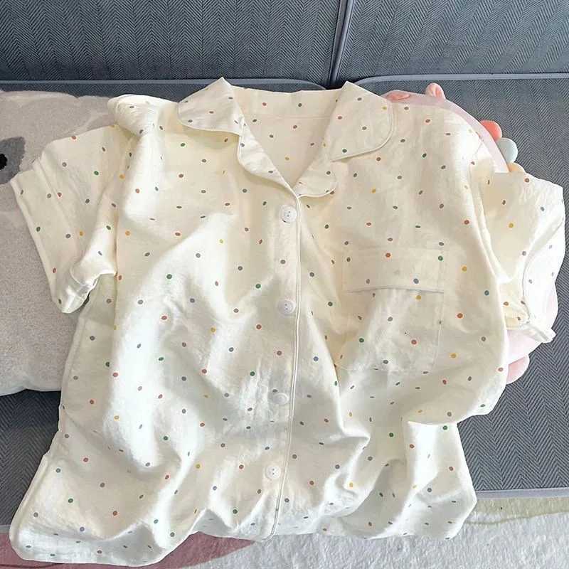 Clouds Cute Pajamas Set for Women Summer Womens Pajamas Set Short Sleeve Shorts Sweet Home Clothes Set Nightwear Z250925