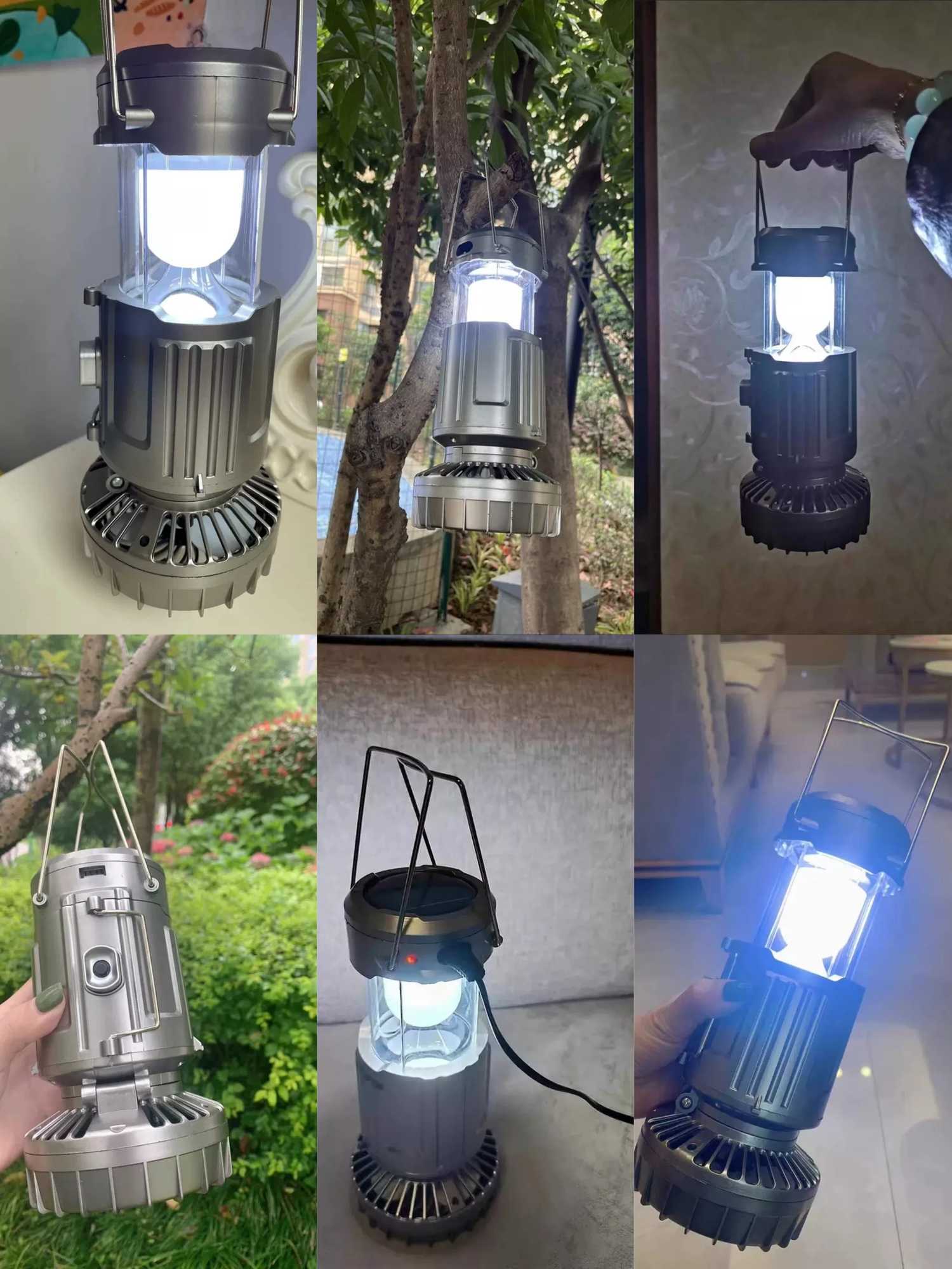 3 In 1 Multifunctional Lantern Fan Solar Charging Portable Hanging Tent Lights Outdoor Camping Rechargeable Fan Lamp C250925