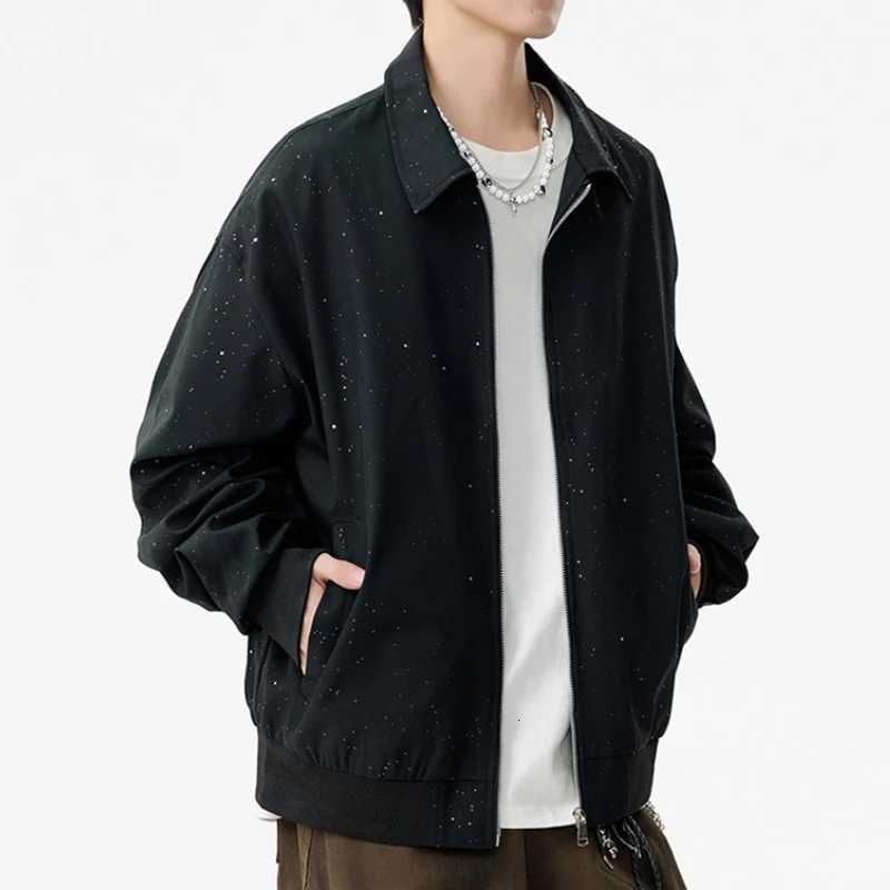Streetwear Star Print Coats Men Lightweight Windbreaker Spring Fall Casual Jackets for Men Outdoor Mens Bomber Jacket Man Coats W250926