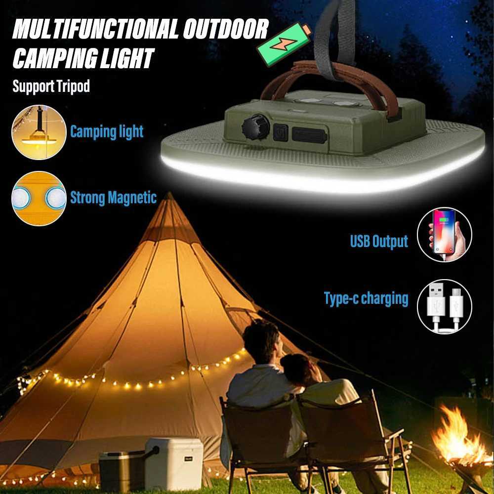 Super bright LED portable light Rechargeable multifunctional Camping light Outdoor searchlight With USB output Strong magnetic C250925