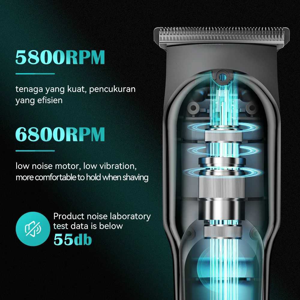 KENSEN S2 Hair Clippers for Men Cordless Beard Trimmer Hair Trimmers Set 6800RPM Shaver Hair Cutting Machine Clippers for Barber R250926