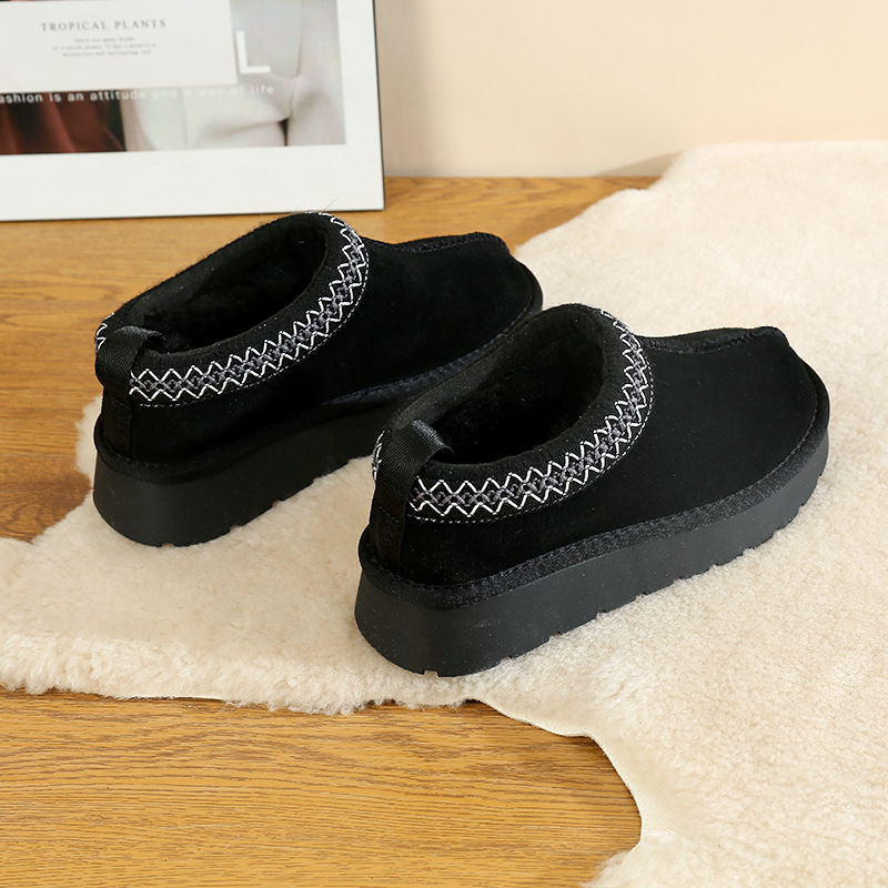 CE designer shoes Free shipping oxhide affordable luxury Winter anti slip snow boots with thick plush cotton shoes Good sealing
