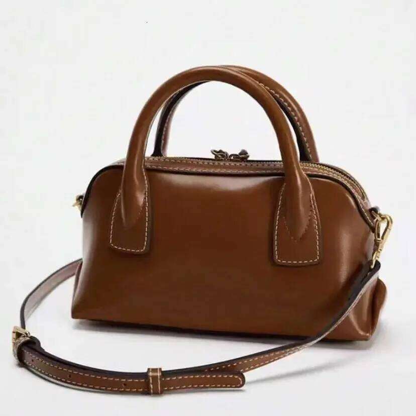 Wide Strap Women's Vintage Crossbody Bag, Summer Tote Ladies Handbags, Small Boston Bags For Female