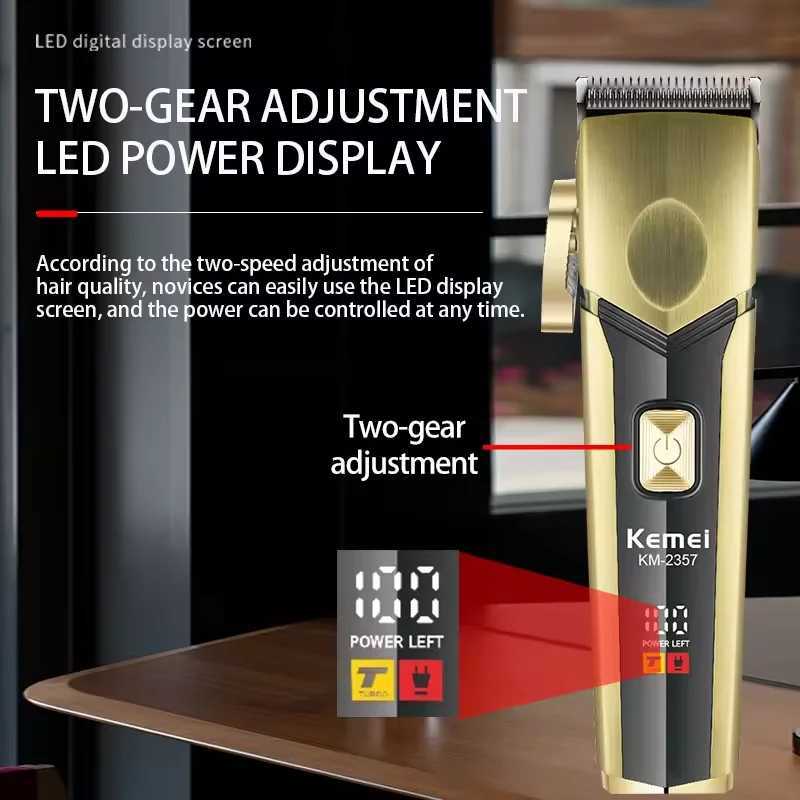 Kemei Professional Hair Clipper Cordless Beard Hair Trimmer Mens Electric Hair Cutting Machine Rechargeable Adjustable Set R250926