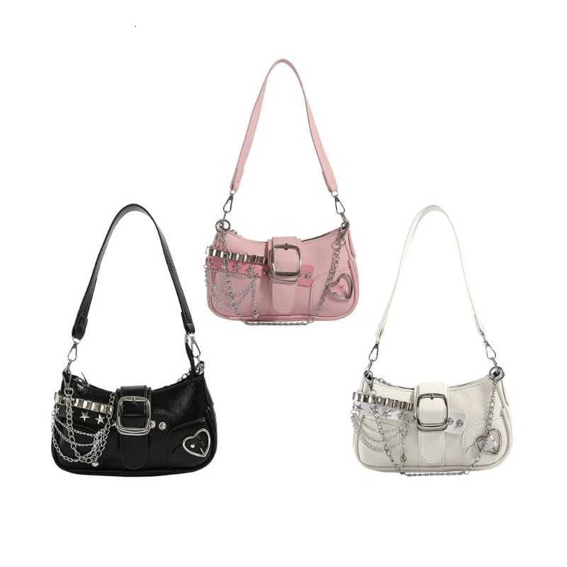 Lightweight PU Leather Shoulder Bag with Chain Strap Casual Underarm Purse For Commuting And Social Gatherings Z250926
