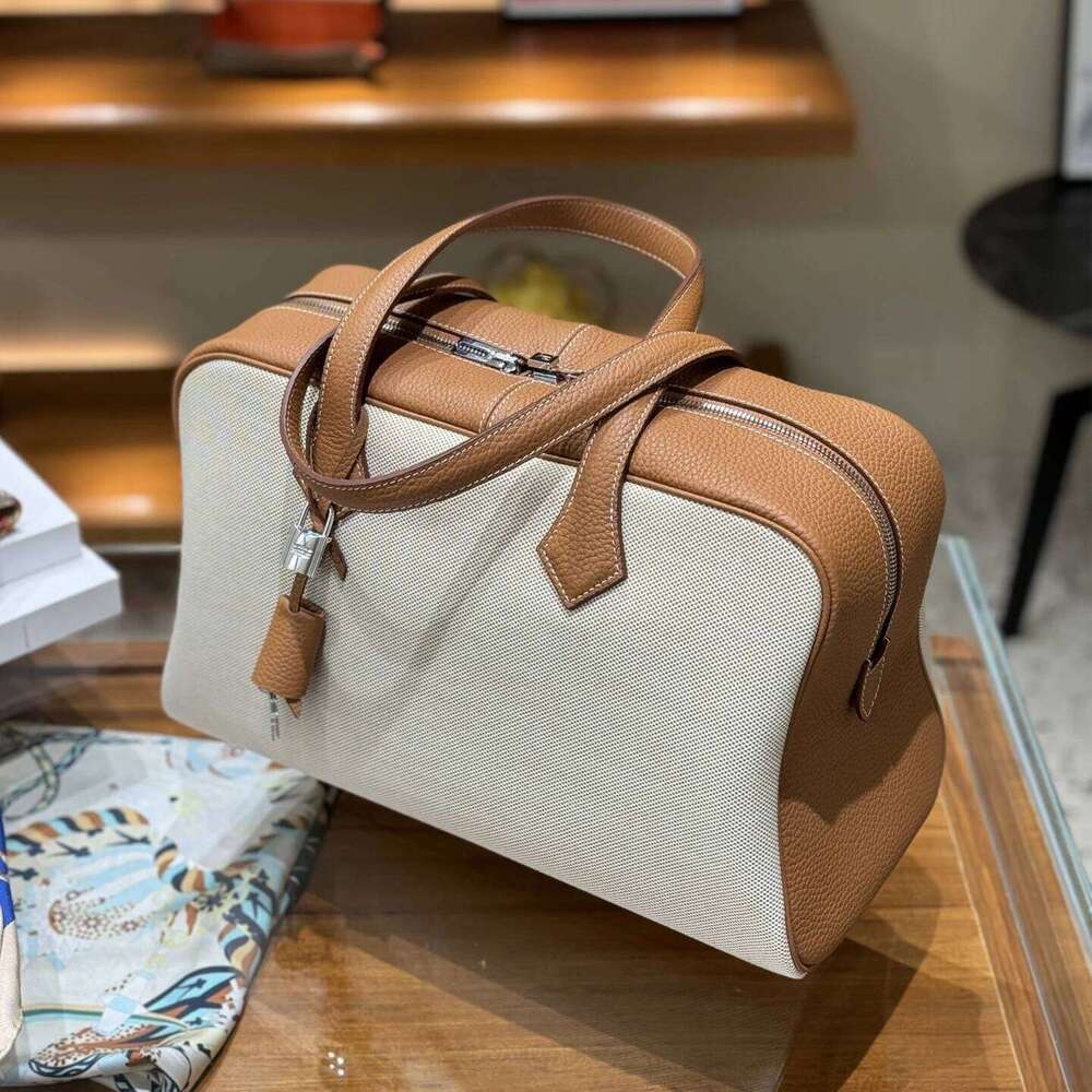 Designer Bags Canvas Handbag Fashion Women's High-Capacity Bowling Pillow Bag New Color Block Hot Selling