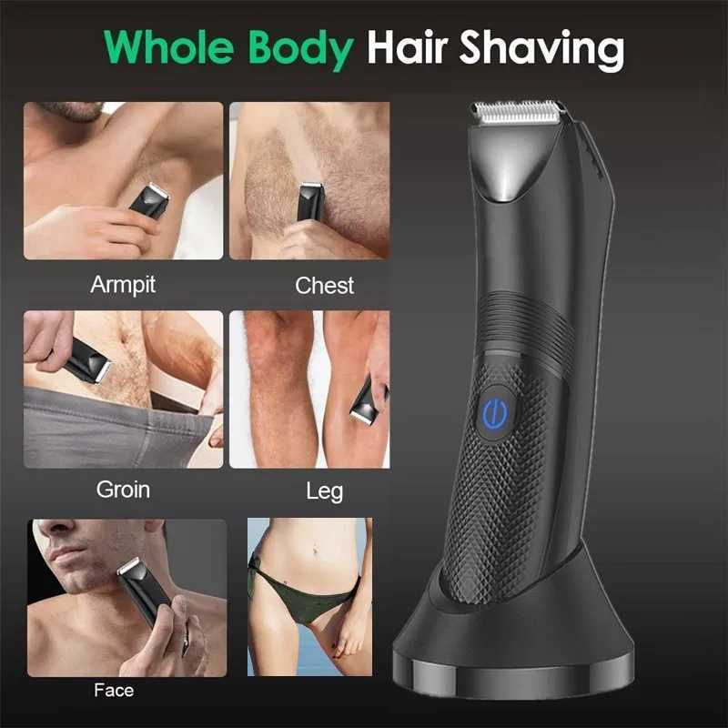 Kemei Pro Body Trimmer For Men Women Groin Body Groomer Pubic Ball Shaver Electric Wet Dry Face Beard Hair Trimmer Rechargeable R250926