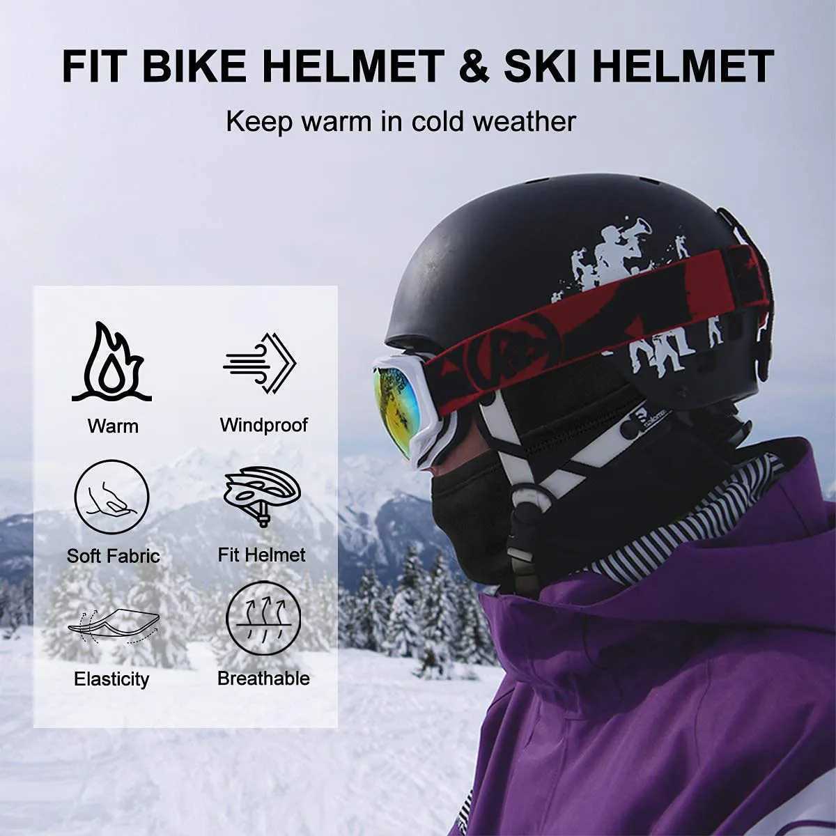 Ski Mask for Men Women Winter Balaclava Face Mask Fleece Lined Thicker Ski Mask Windproof Neck Gaiter for Cycling Skiing Z250926